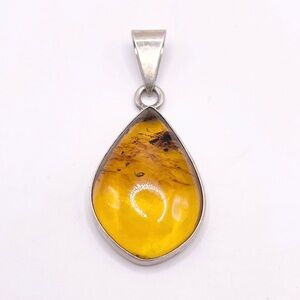 Baltic Amber Sterling Silver Pendant